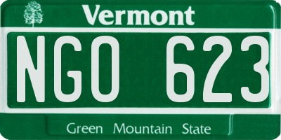 VT license plate NGO623