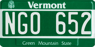 VT license plate NGO652