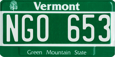 VT license plate NGO653