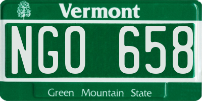 VT license plate NGO658