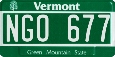 VT license plate NGO677