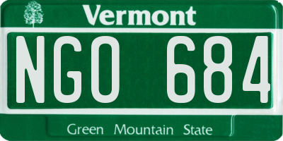 VT license plate NGO684