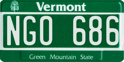 VT license plate NGO686