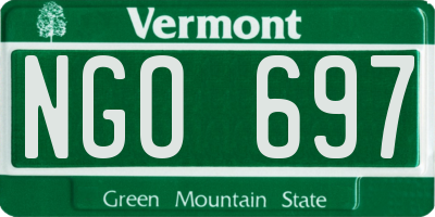 VT license plate NGO697