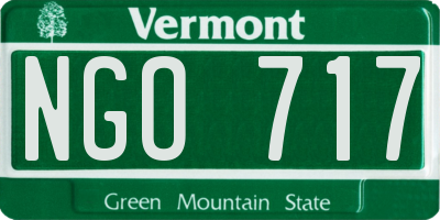 VT license plate NGO717