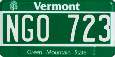VT license plate NGO723