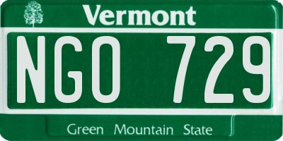 VT license plate NGO729