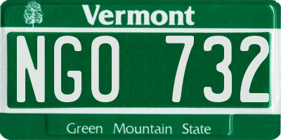 VT license plate NGO732
