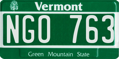 VT license plate NGO763