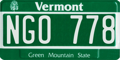 VT license plate NGO778
