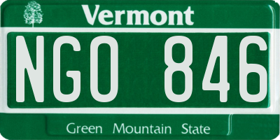 VT license plate NGO846