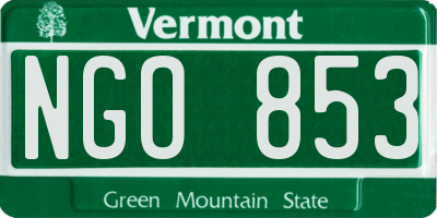 VT license plate NGO853