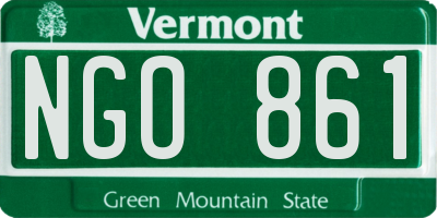 VT license plate NGO861