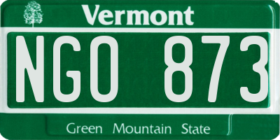 VT license plate NGO873