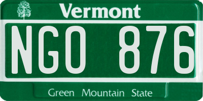 VT license plate NGO876