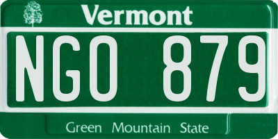 VT license plate NGO879