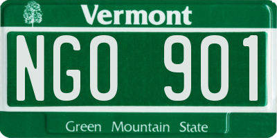 VT license plate NGO901