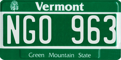 VT license plate NGO963