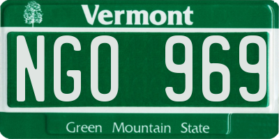 VT license plate NGO969