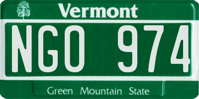 VT license plate NGO974