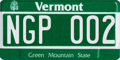 VT license plate NGP002