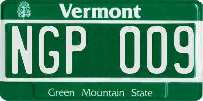 VT license plate NGP009