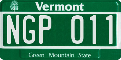 VT license plate NGP011