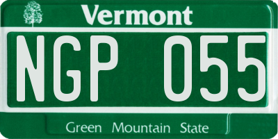 VT license plate NGP055