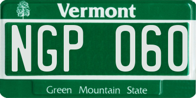 VT license plate NGP060