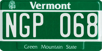 VT license plate NGP068