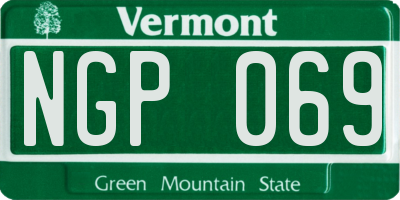 VT license plate NGP069