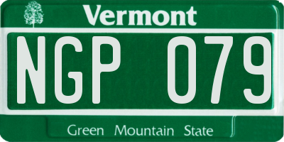 VT license plate NGP079