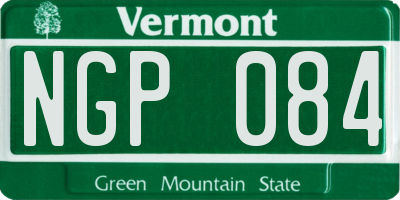 VT license plate NGP084