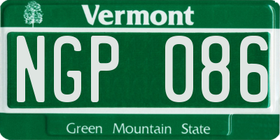 VT license plate NGP086