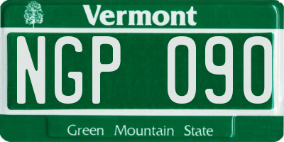 VT license plate NGP090