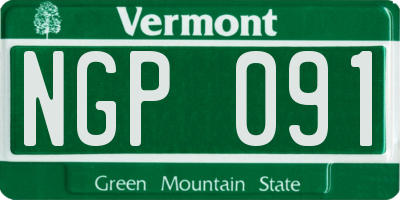 VT license plate NGP091