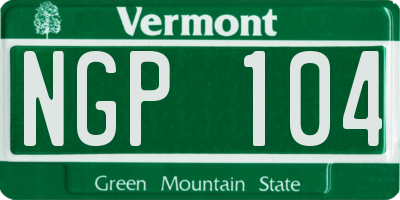 VT license plate NGP104