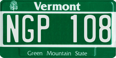 VT license plate NGP108