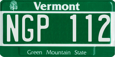 VT license plate NGP112