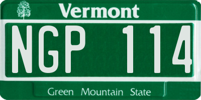 VT license plate NGP114