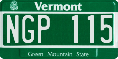 VT license plate NGP115