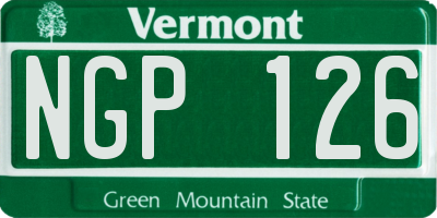 VT license plate NGP126