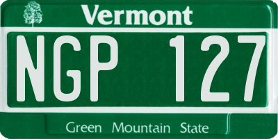 VT license plate NGP127
