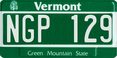 VT license plate NGP129
