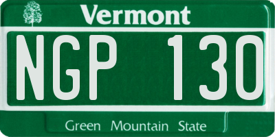 VT license plate NGP130