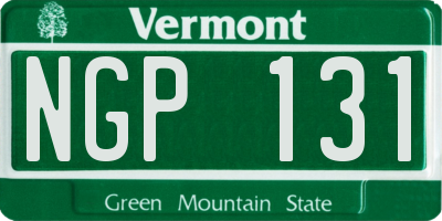 VT license plate NGP131