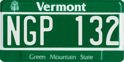 VT license plate NGP132