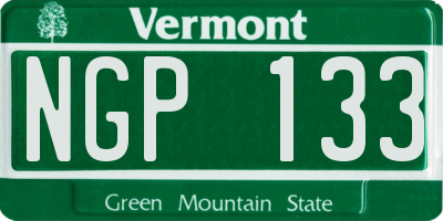 VT license plate NGP133