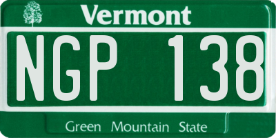 VT license plate NGP138