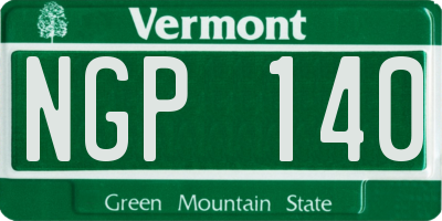 VT license plate NGP140